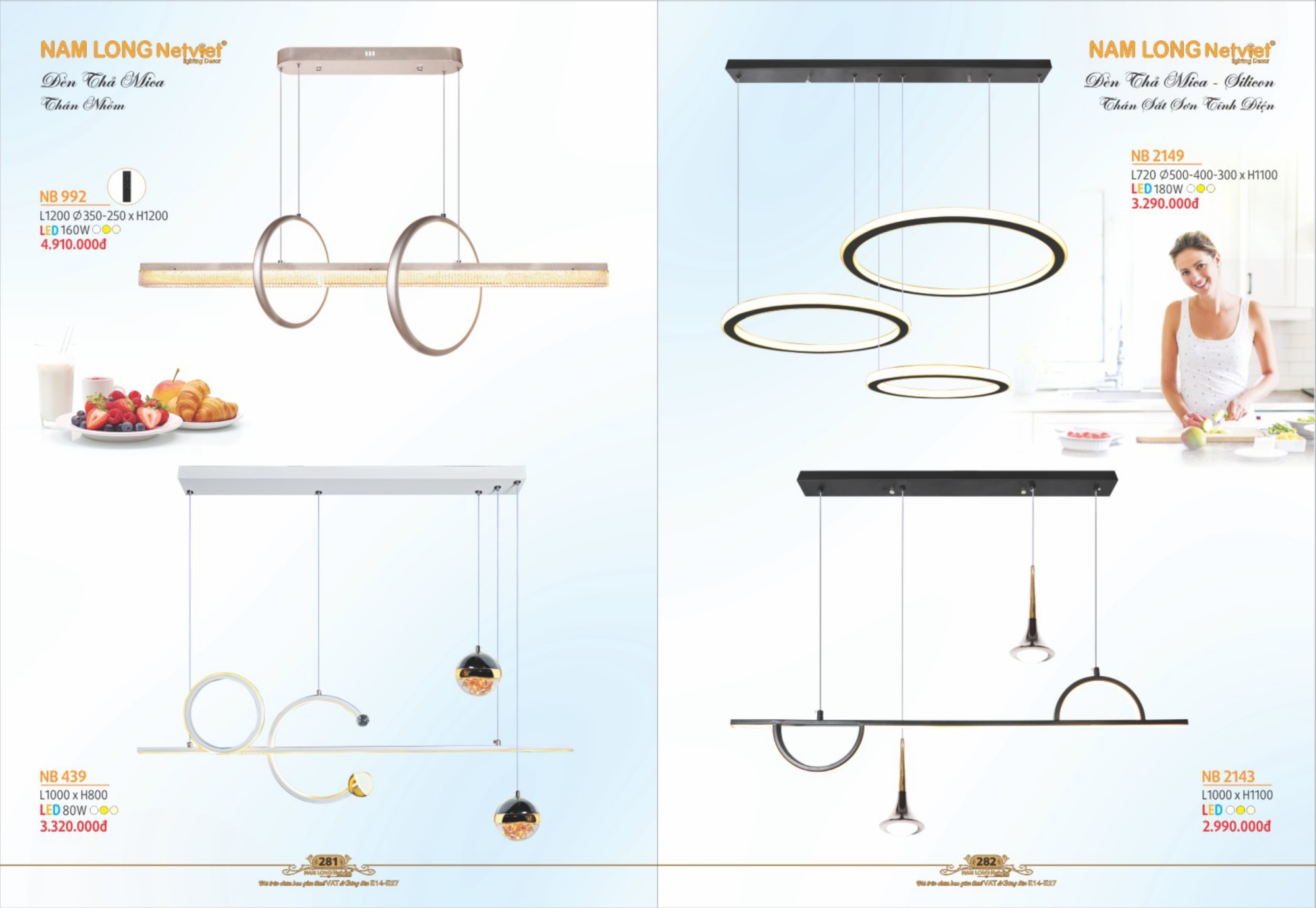 Bảng giá đèn trang trí Nam Long